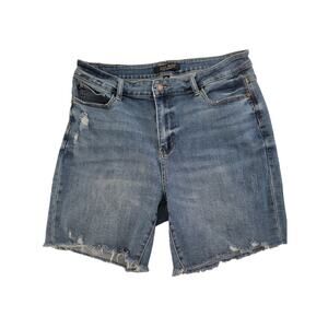 Judy Blue medium wash distressed denim shorts 1XL
